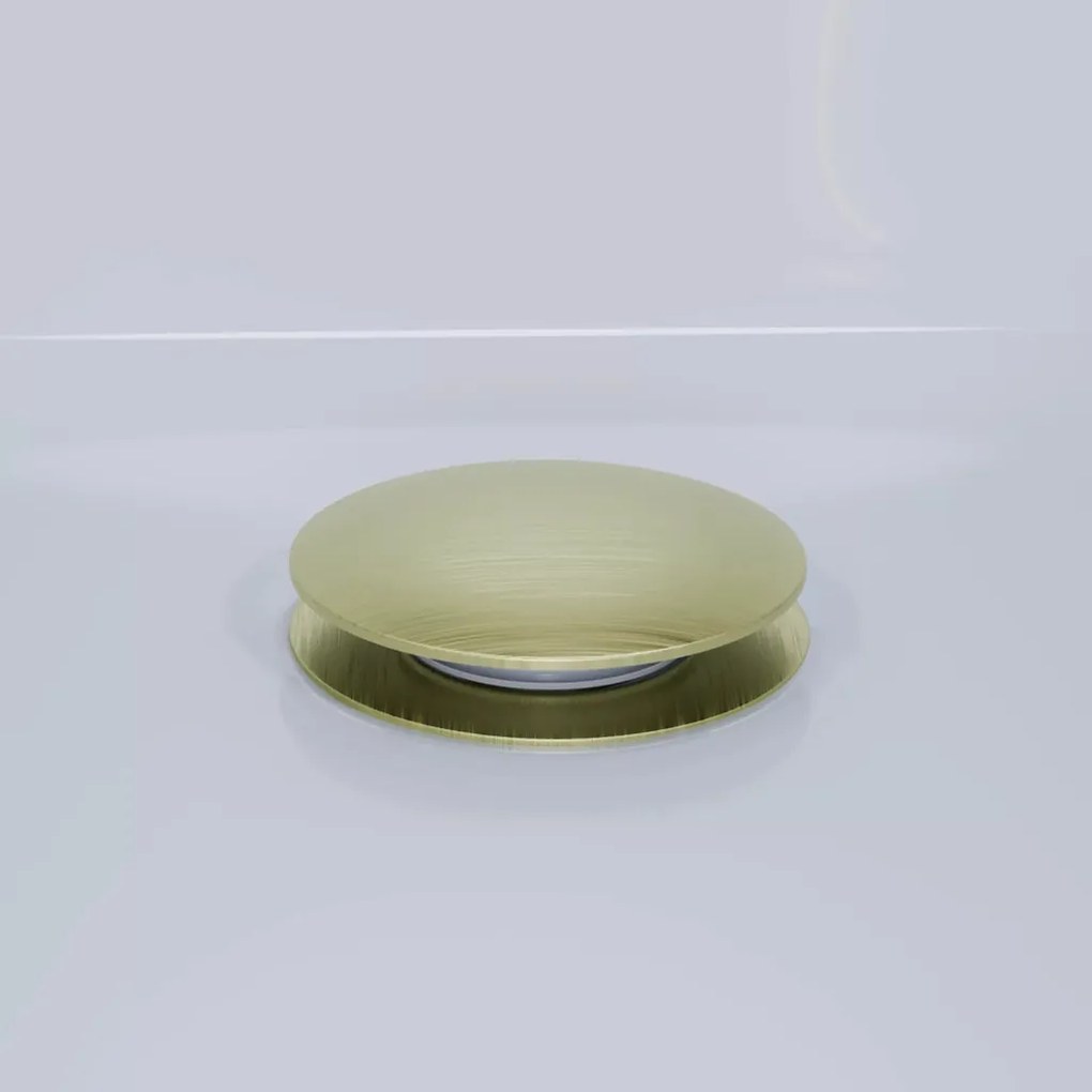 Flow Brushed Gold Click-clack slim kádszifon szett, szálcsiszolt arany színű fém elemekkel