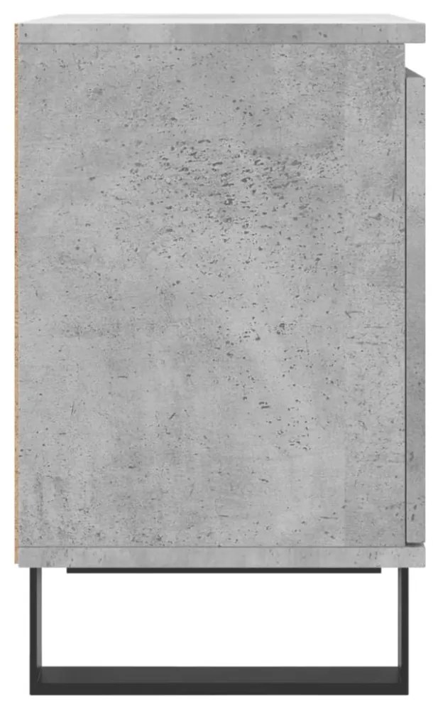 betonszürke szerelt fa éjjeliszekrény 40x30x50 cm