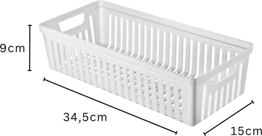 Perforated konyhai rendszerező, fehér, 34,5×15 cm