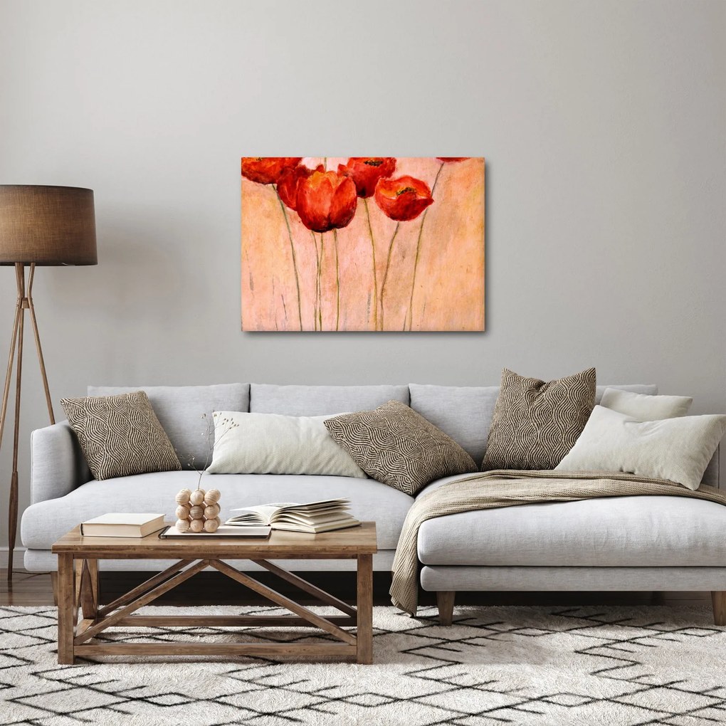 Kép - piros tulipán (70x50 cm)