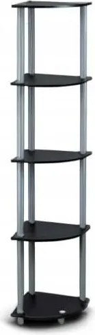 Furinno könyvespolc 1 29,8 cm x 146,6 cm x 29,5 cm fekete