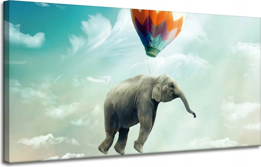 Vászonkép Absztrakt Repülő elefánt Művészet 120x60 cm