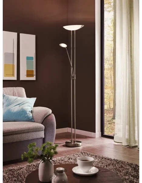 Eglo 93874 - BAYA 1 LED/20W + LED/2,5W dimmálható lámpa, matt króm