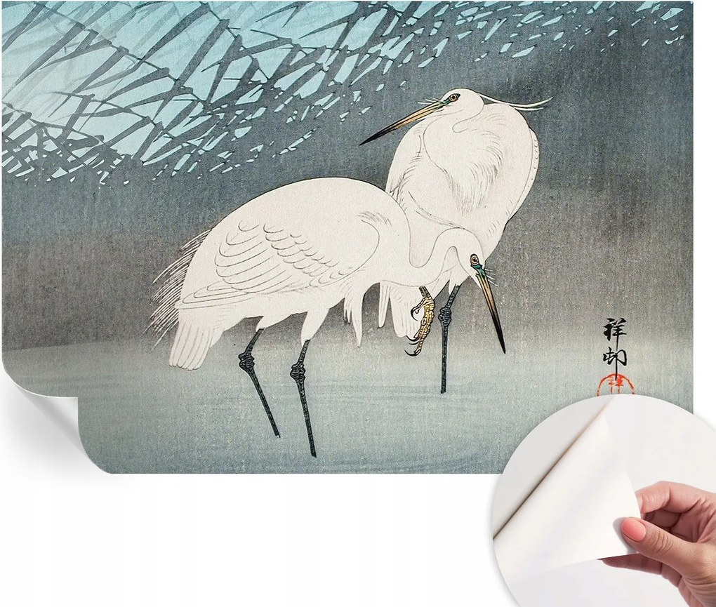 Öntapadós tapéta Divatos 3D fali ragasztóval Finom madarak 152x104 cm