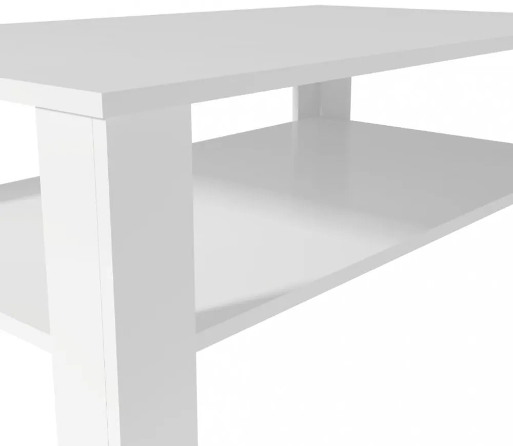 fehér faforgácslap dohányzóasztal 100 x 59 x 42 cm