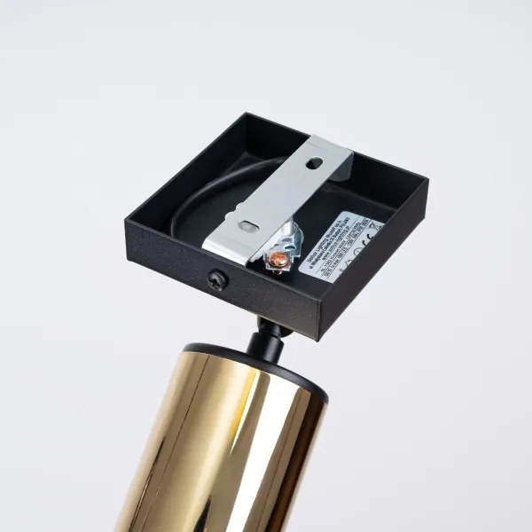 Sollux SL.1382 - Fali spotlámpa WINX 1xGU10/10W/230V fekete/arany