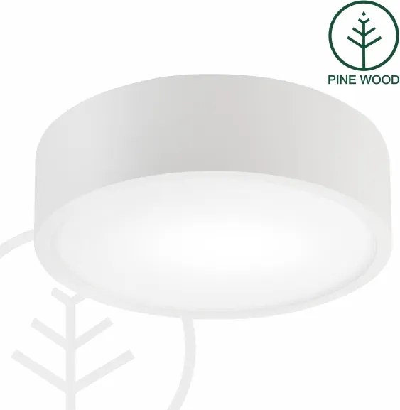 Mennyezeti lámpatest NATURAL 1xE27/15W/230V átm. 27,5 cm fenyő/fehér