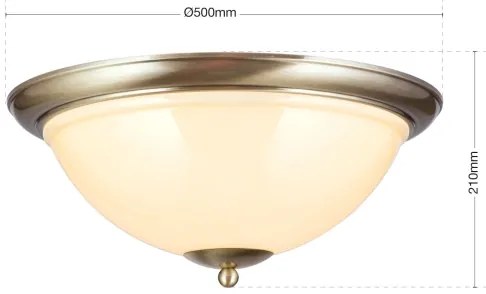 Orion DL 7-677/50-Mennyezeti lámpa AUSTRIAN OLD LAMP 3xE27/60W/230V bronz/bézs