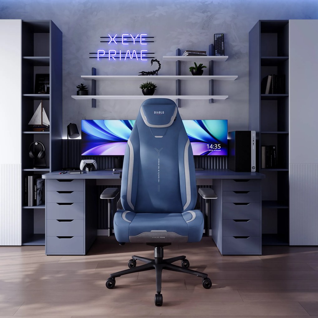 Gamer szék kék Normal Size: Diablo X-Eye Prime Meta Ocean