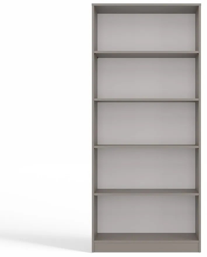 R80 polcos szekrény, könyvtartó, 80x182x30 cm, agyag színű