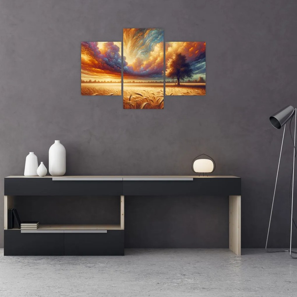 Kép – Fa a mezőn (90x60 cm)