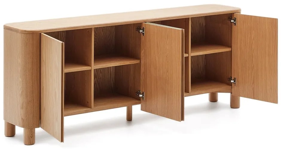 Natúr színű komód kőrisfa dekorral 200x79x40 cm Salaya – Kave Home