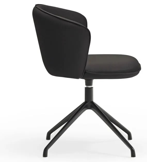 Fekete kárpitozott étkezőfotel szett 2 db-os Add – Teulat