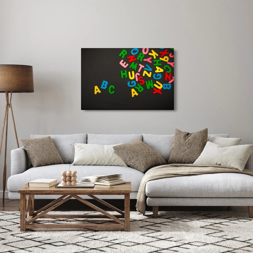 Kép - színes betűk (90x60 cm)