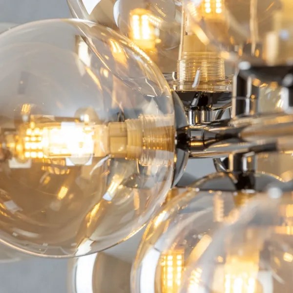 Brilagi - LED Csillár zsinóron MILLA 10xG9/3W/230V fényezett króm/arany