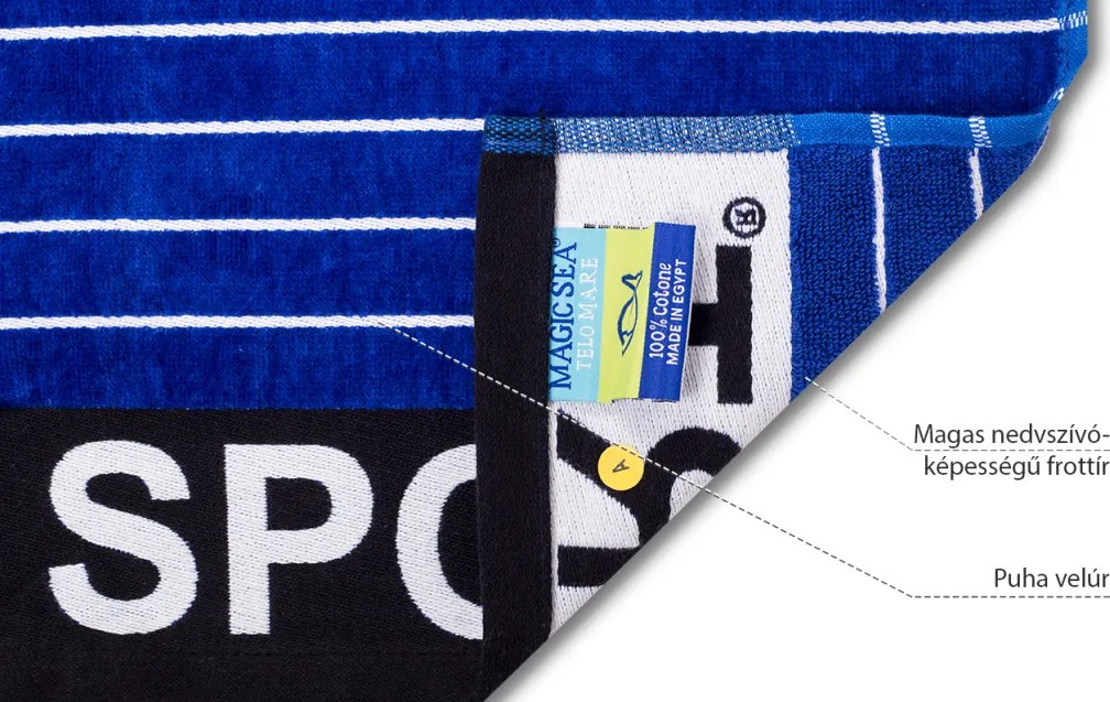 Sport Kék strandtörölköző