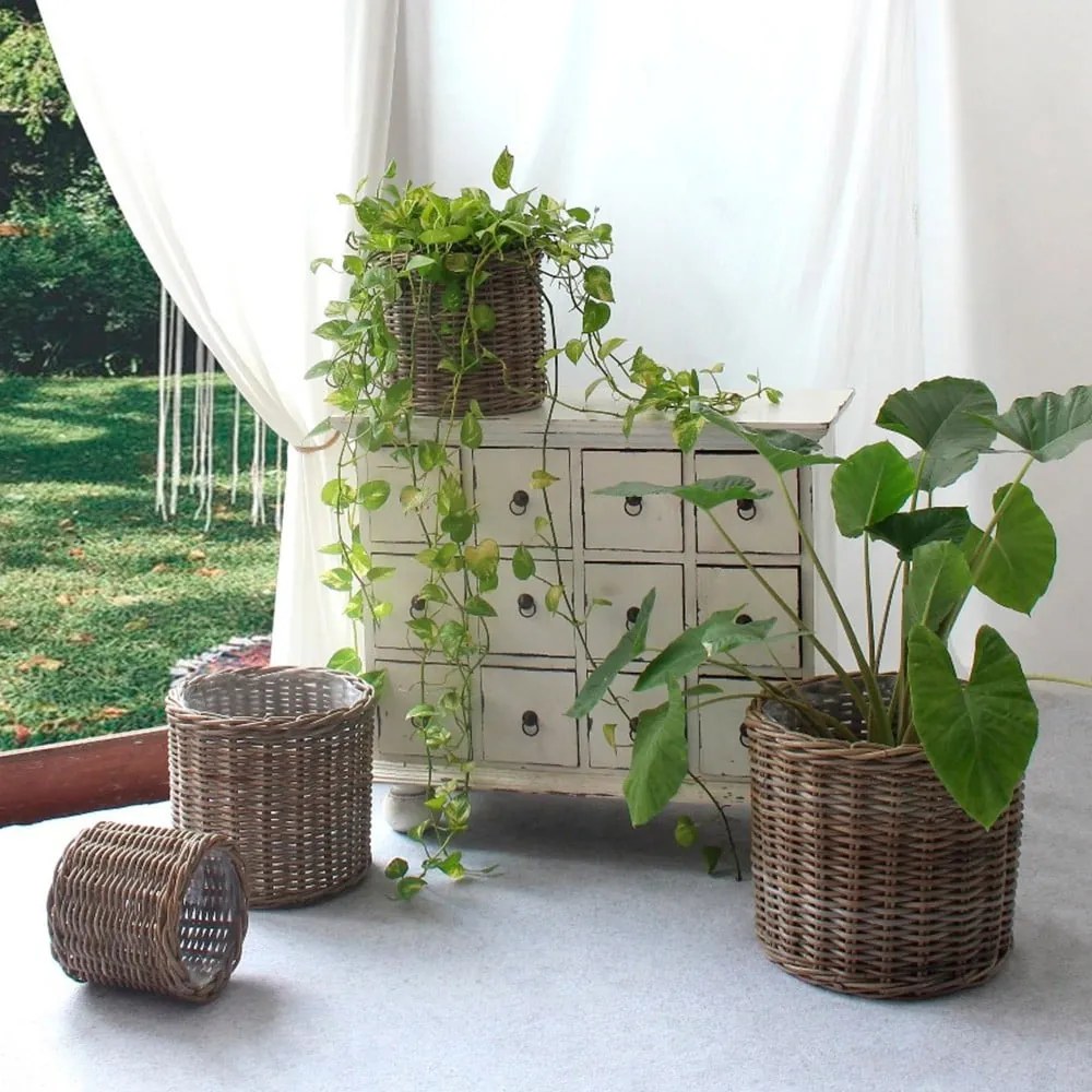 Vesszőfonott kaspó szett 4 db-os ø 40 cm Bogor – House Nordic