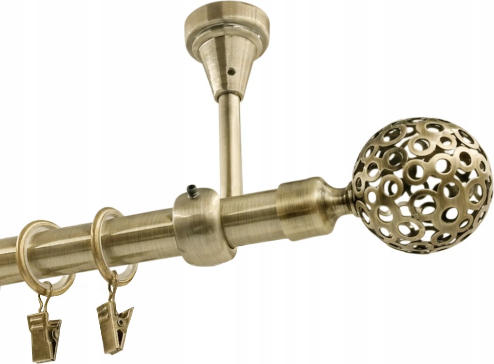 Mennyezeti Függönykarnis 19mm Válogatás Arany 400cm Galvanizált