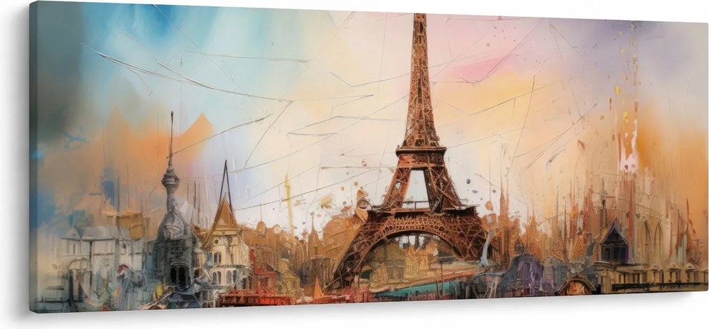 Kép - Az Eiffel-torony festménye (120x50 cm)