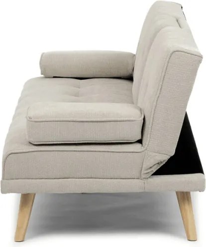 Háromszemélyes kihúzható kanapé, bézs, szövet, ASB-C3034 CRM2