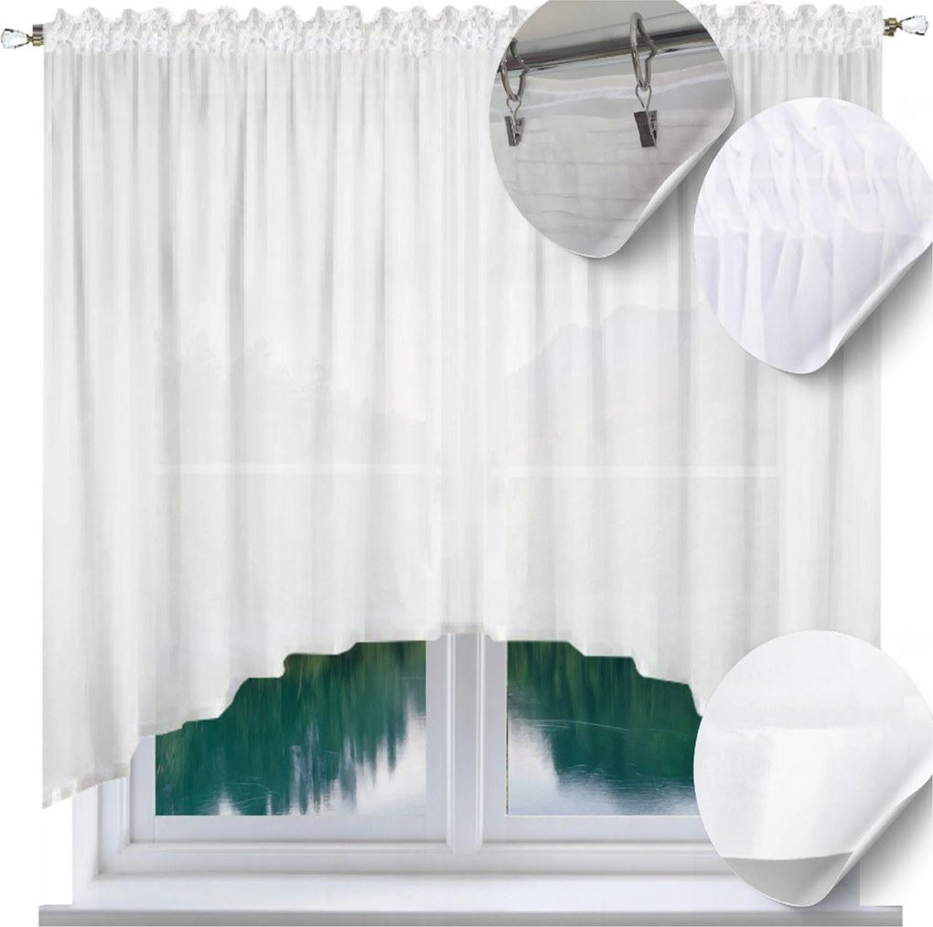 Függöny szegéllyel 130x400 íves, sima, kész függöny nagy választékban