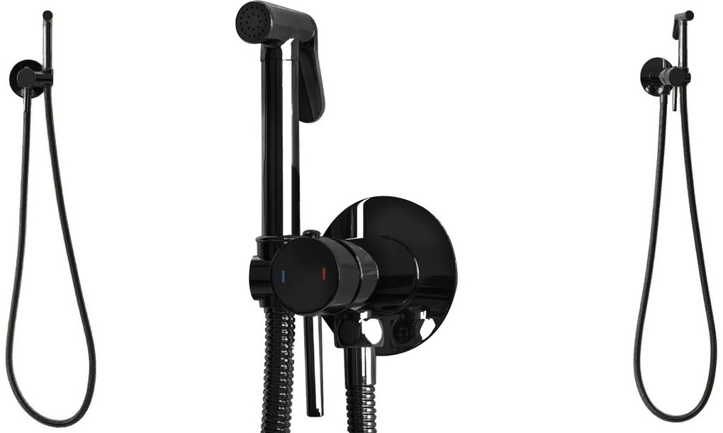 Bidé csap Lungo Loop Black Metallic