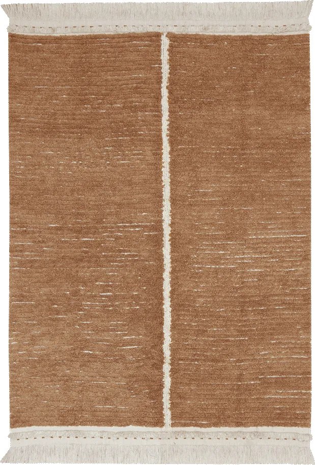 Téglavörös-bézs pamut szőnyeg 140x200 cm Duetto Toffee – Lorena Canals