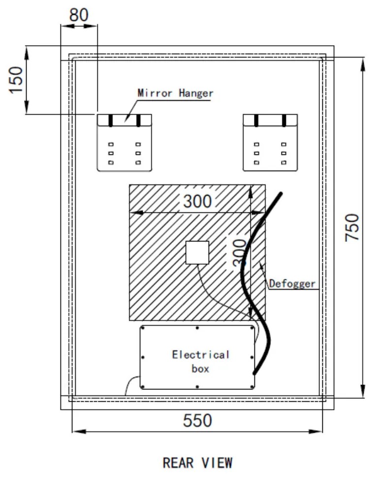Álló fürdőszobai LED tükör 60x80cm | Páramentesítő funkció - Óra - Fényerő és színhőmérséklet szabályozás | Welland Luxury-Line G771