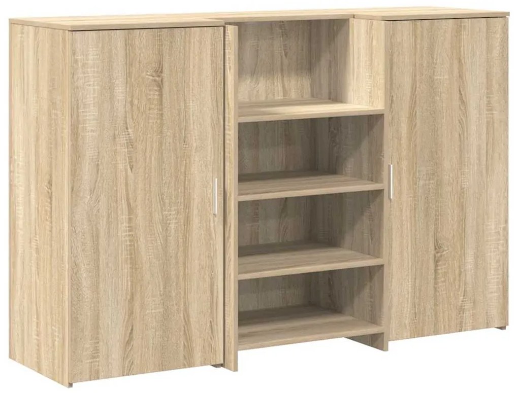 recepciós pult sonoma tölgy 155x50x103,5 cm szerelt fa
