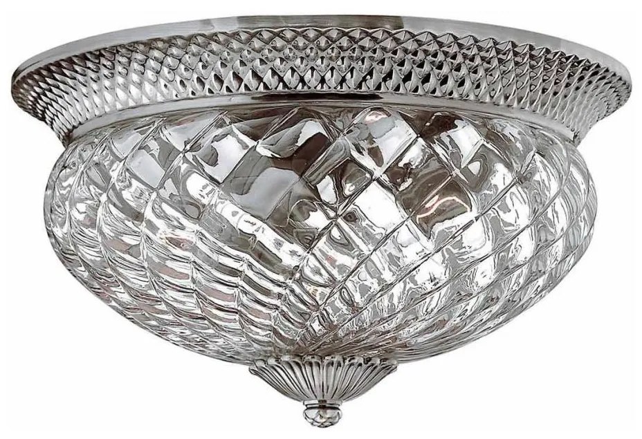 Hinkley HK-PLANT-F-L-PL - Mennyezeti lámpa PLANTATION 3xE27/60W/230V ezüst