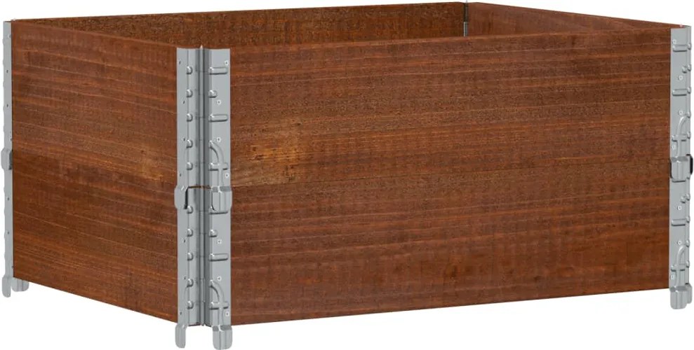 vidaXL 2 db barna tömör fenyőfa raklapmagasító 80 x 60 cm