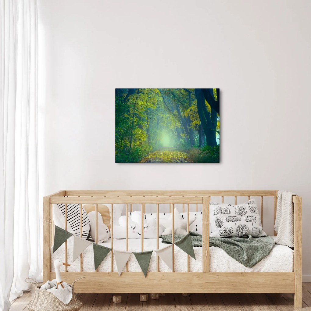 Fákkal szegélyezett út képe (70x50 cm)