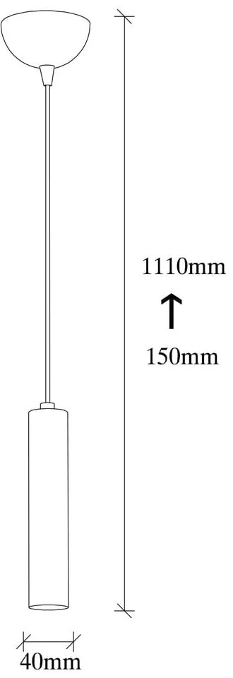 Aranyszínű függőlámpa ø 4 cm Tempo – Opviq lights