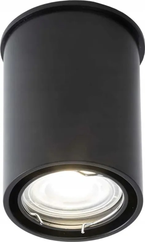 Mennyezeti spot mozgatható fekete kerek cső 9cm Shilo előszobába