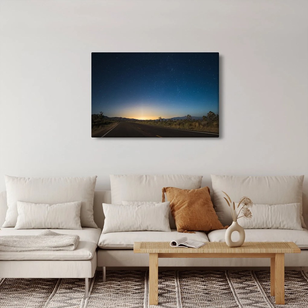 Kép - Éjszaki ég az út felett (90x60 cm)