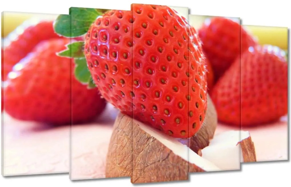 Vászonkép 100x60 Friss eper Gyümölcsök