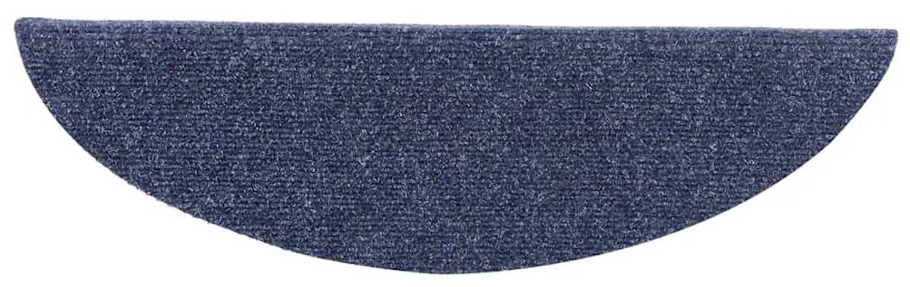 10 db öntapadós lépcsőszőnyeg, 56 x 17 x 3 cm, kék, félkör alakú