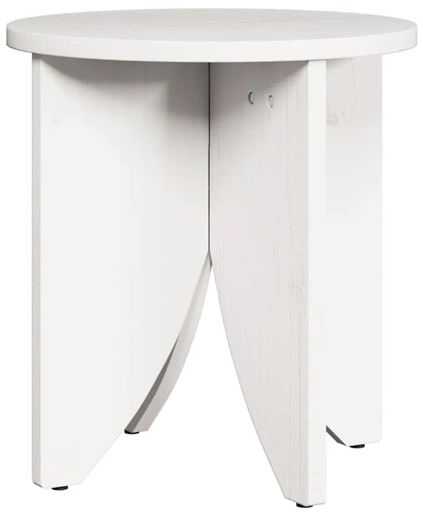 Dohányzóasztal 2 pcs Fehér 41.5 x 41.5 x 44 cm Tömör fenyőfa