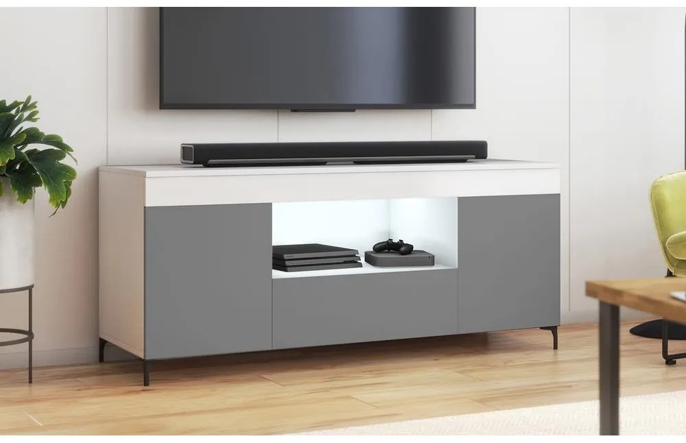 Tv szekrény/asztal Giuseppo  (szürke + fehér). 1098651