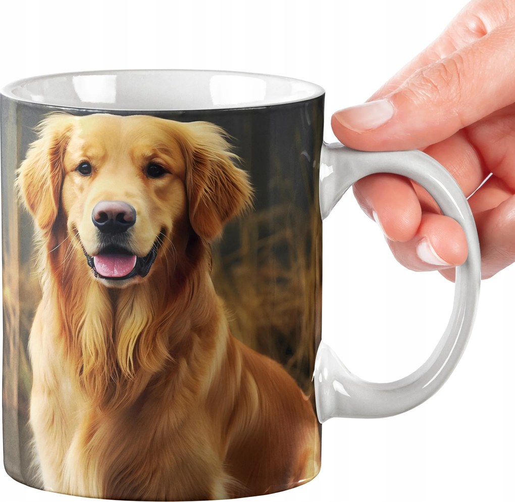 Bögre Golden Retriver Bögre Kiváló Minőség Ajándék Szöveg