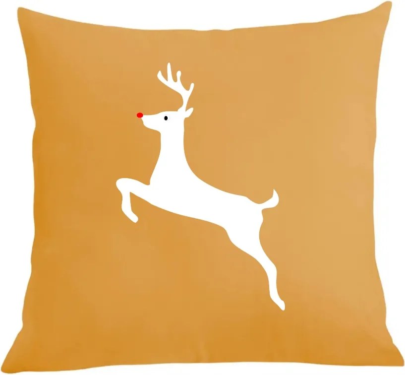 Párna párnahuzat Karácsonyi ugráló Rudolf Mikulás segítő
