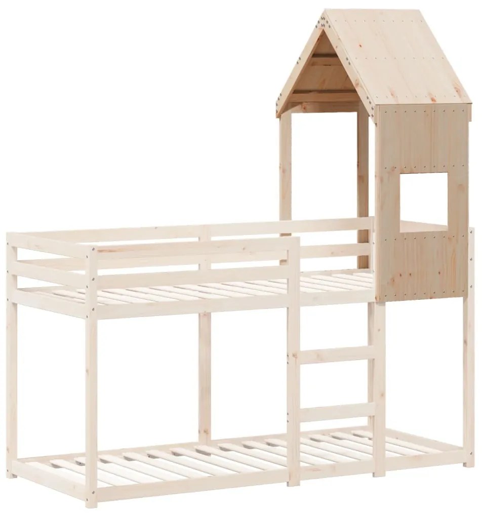 tömör fenyőfa gyerekágytető 55 x 99 x 139,5 cm