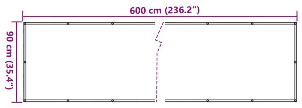 90x600 cm bézs Oxfrod szövetű erkély ablak sötétítő