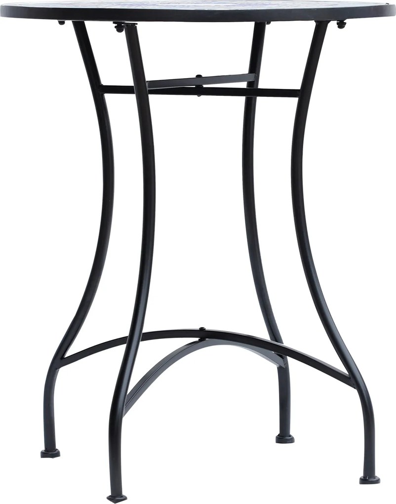 Outsunny Kerti Asztal Ø60 x H71cm, Időjárásálló Kerti Asztal Fémből | Aosom