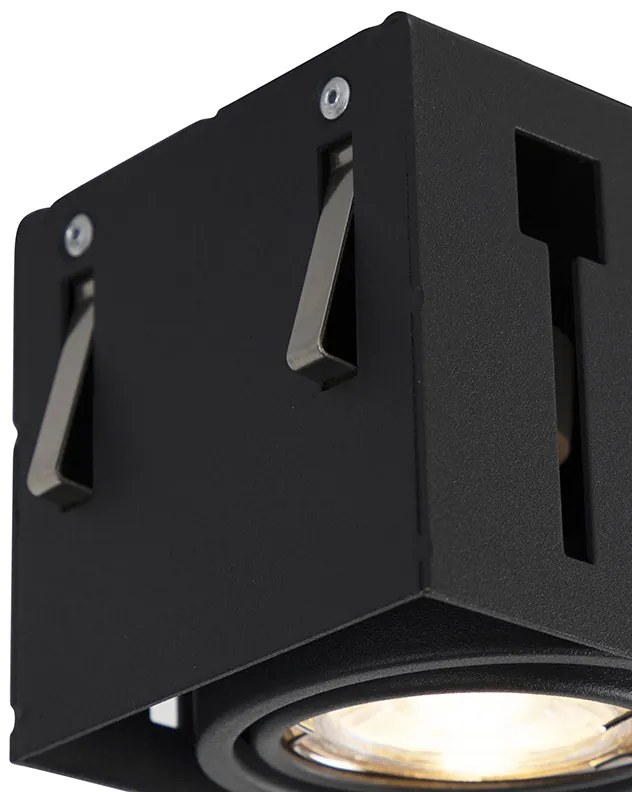 Modern intelligens süllyesztett spotlámpa fekete keret nélküli 3 GU10 Wifi-vel - Oneon 3