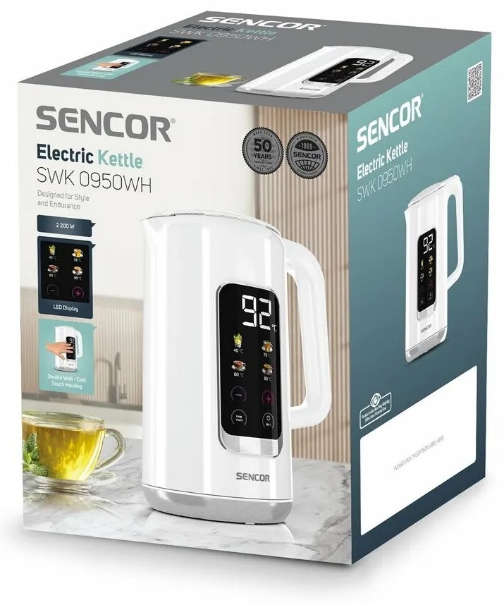 Sencor SWK 0950WH vízforraló, fehér