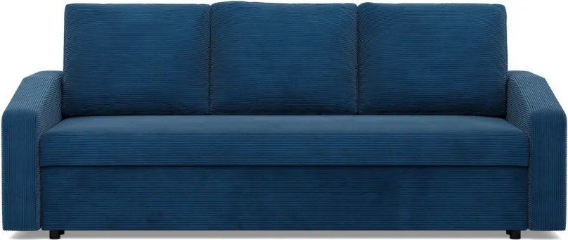 Zeus kanapéágy, kordbársony, bonell töltet, döntött kartámasz, kék