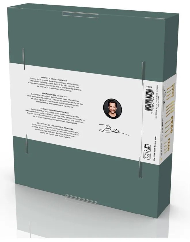 Sárgaréz színű acél evőeszköz készlet 16 db-os Brass – Bitz