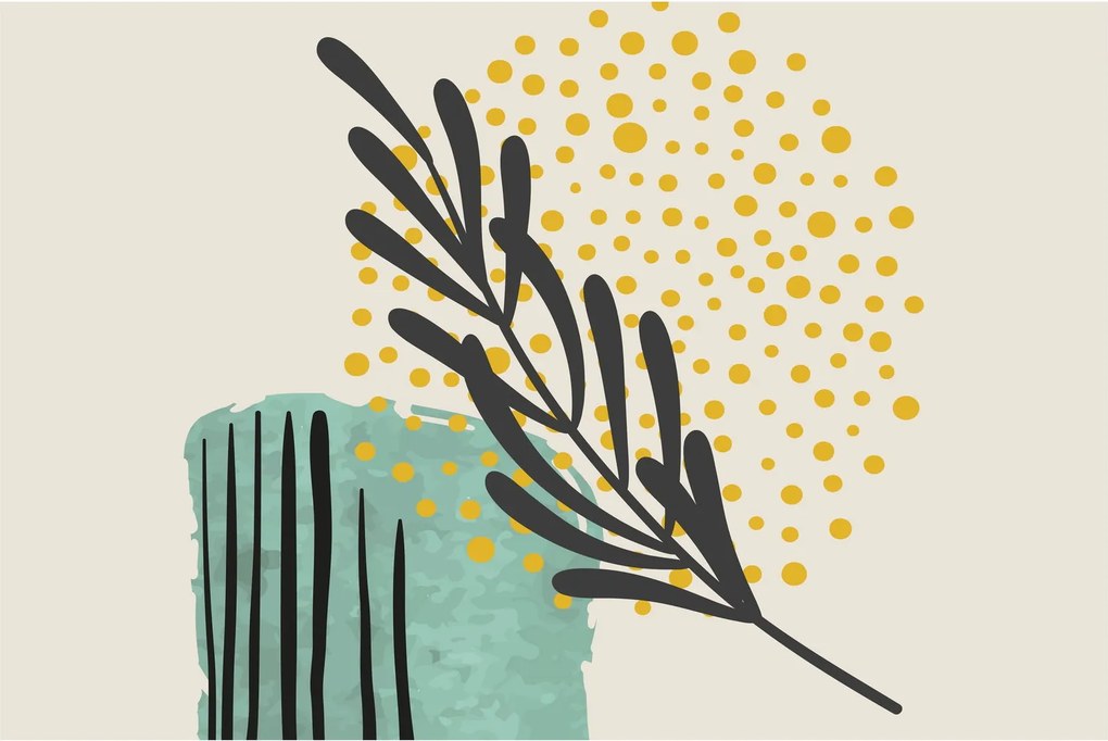 Kép - Absztrakt lapok N⁰3 (90x60 cm)