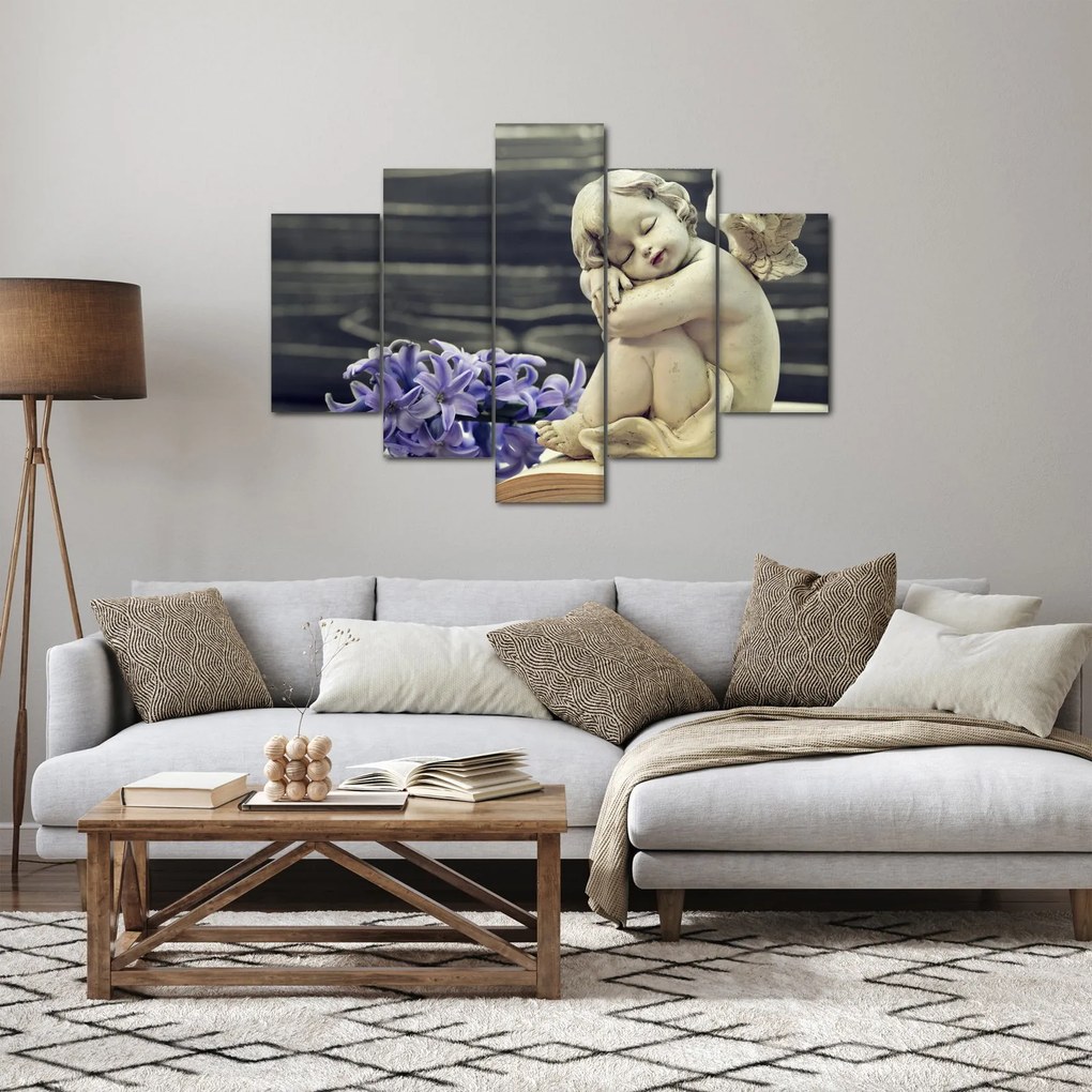 Egy angyal képe virággal (150x105 cm)
